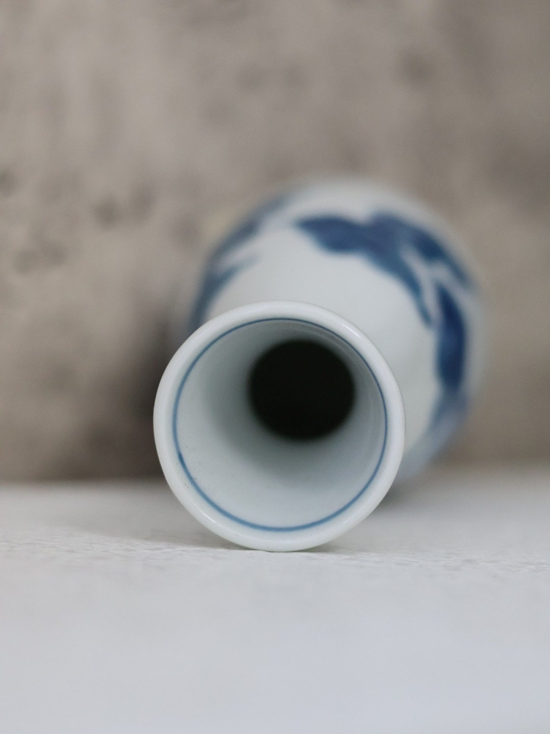 Hand-Painted Japanese Ceramic Sake Bottle | 150ml Blue and White Tokkuri with Raised Dot Detail | Traditional Artisanal Sake Server