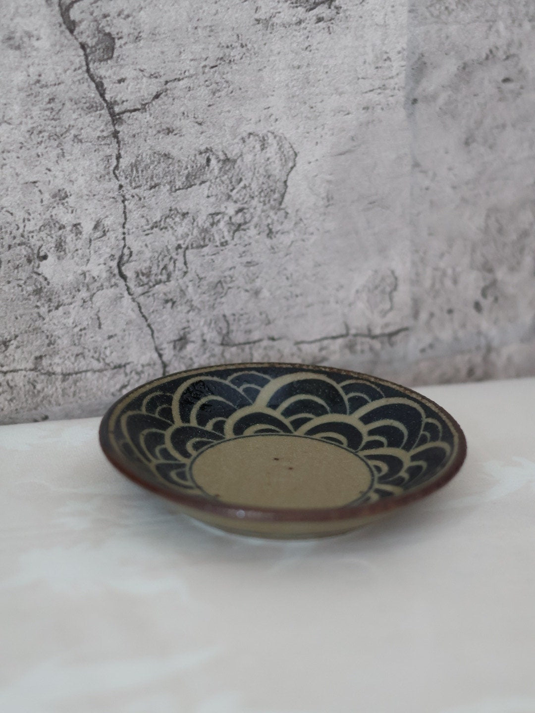 Japanese Ceramic Appetizer Plate | 9.5cm Rustic Wabi-Sabi Small Dish | Ideal for Kaiseki Dining & Home Decor