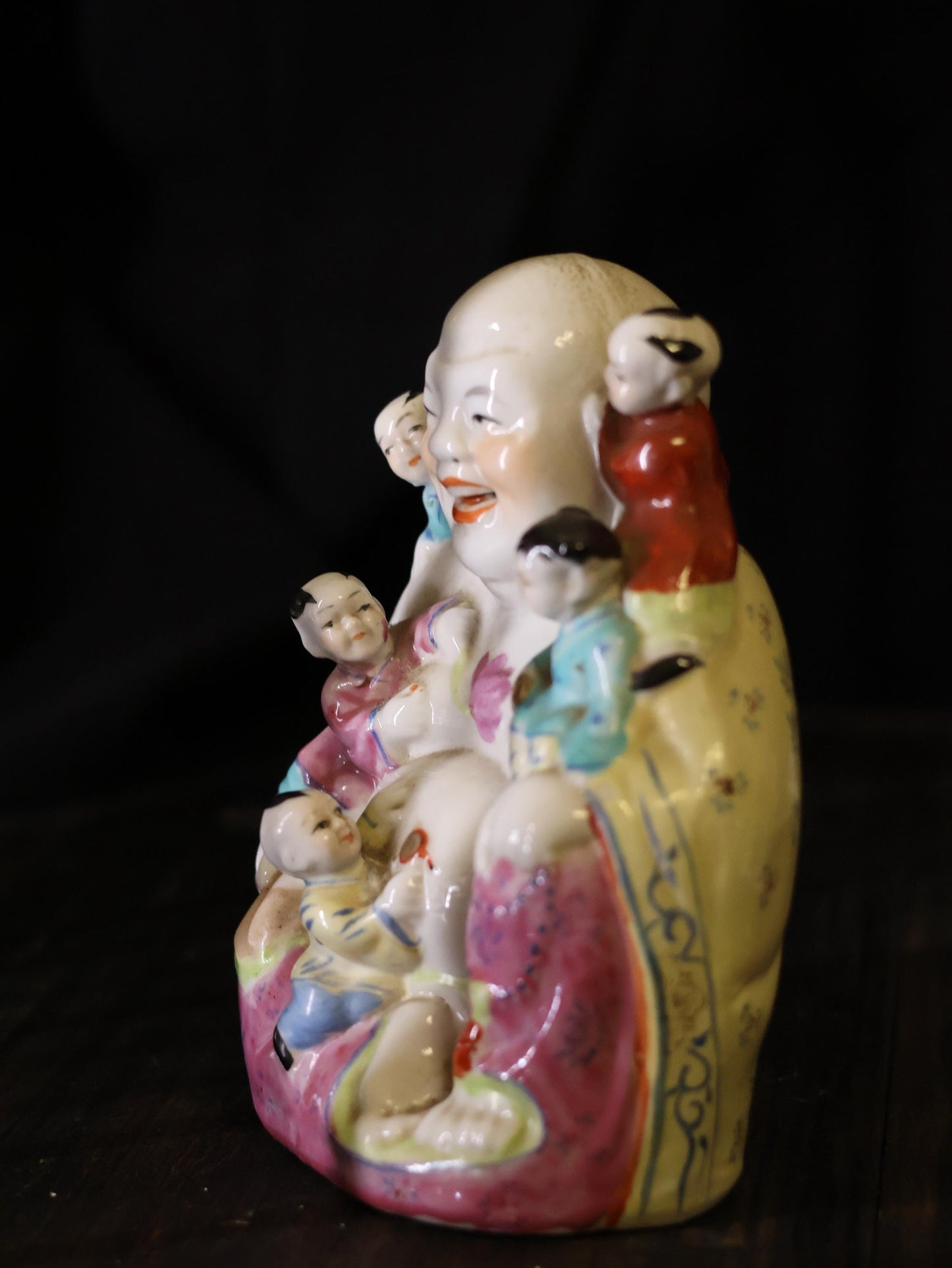 1980s Vintage Chinese Blessing for Family Buddha Statue