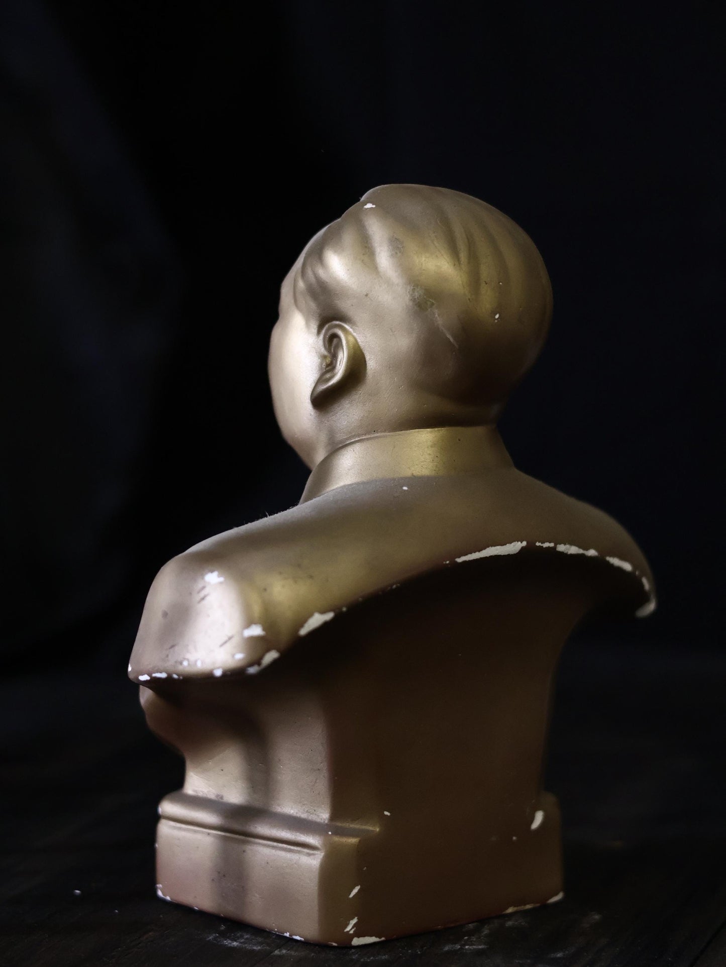 1970s Vintage Cultural Revolution Plaster Bust Sculpture of Mao Zedong